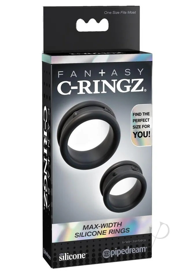 Fantasy CRingz MaxWidth Silicone Cock Rings Black Fantasy C Ringz Anal