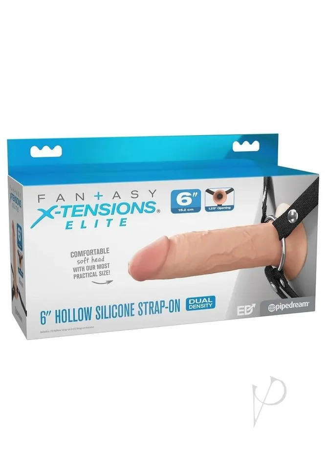 Fantasy X Tensions Female Sex Toys Fantasy XTensions Elite Silicone Dual Density Hollow StrapOn 6in Vanilla Fantasy X Tensions Female Sex Toys Fantasy XTensions Elite Silicone Dual Density Hollow StrapOn 6in Vanilla