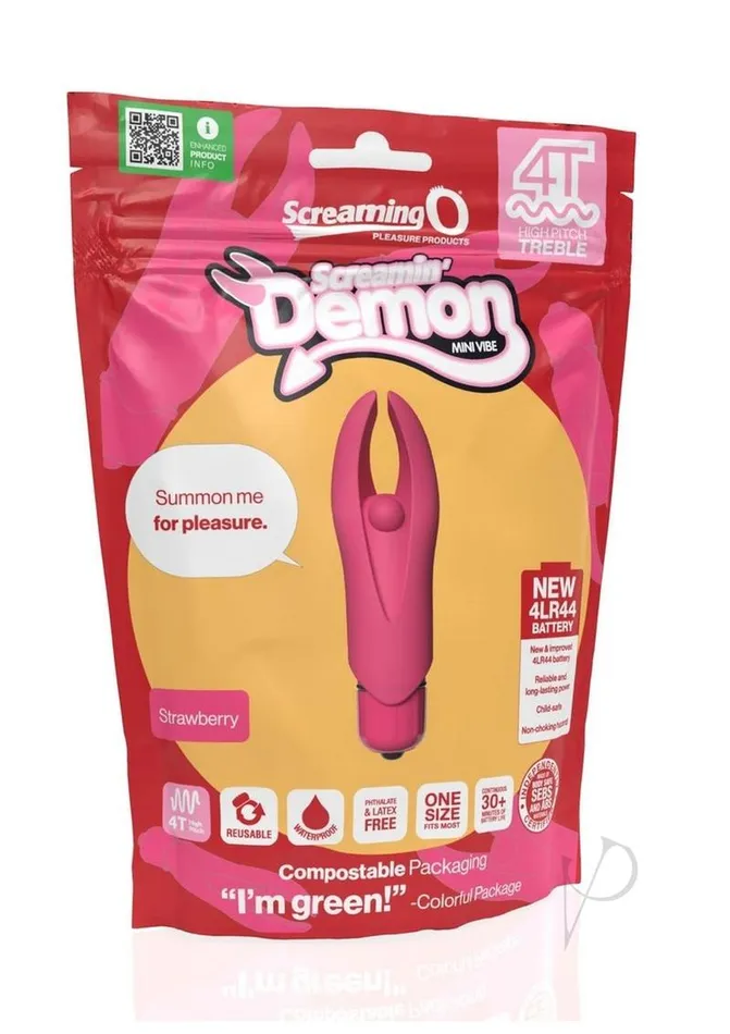 Female Sex Toys 4T Demon Silicone Mini Clitoral Stimulating Vibrator Strawberry Screaming O Female Sex Toys 4T Demon Silicone Mini Clitoral Stimulating Vibrator Strawberry Screaming O