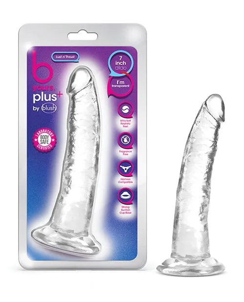 Female Sex Toys B Yours B Yours Plus Lust n Thrust Realistic Dildo 75in Clear
