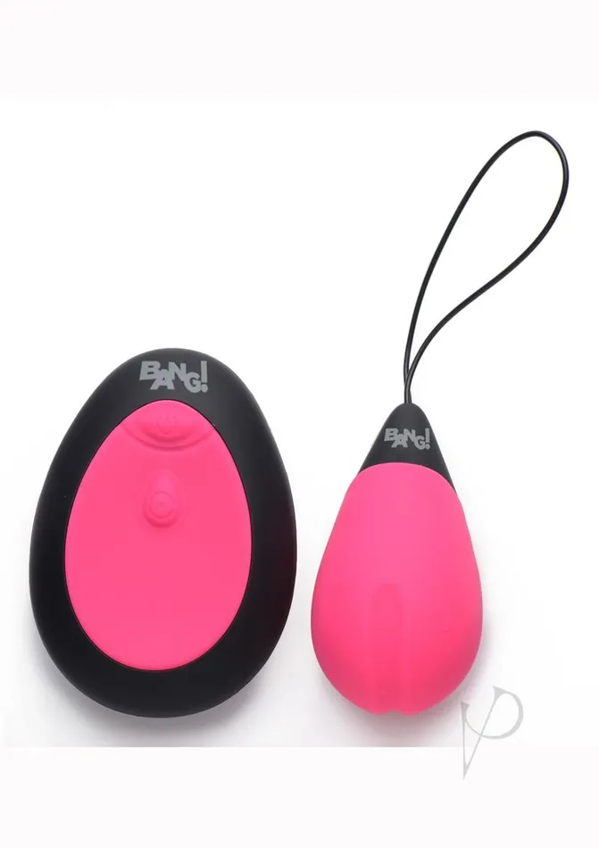 Female Sex Toys Bang 10X Rechargeable Silicone Vibrating Egg with Remote Control Pink Bang