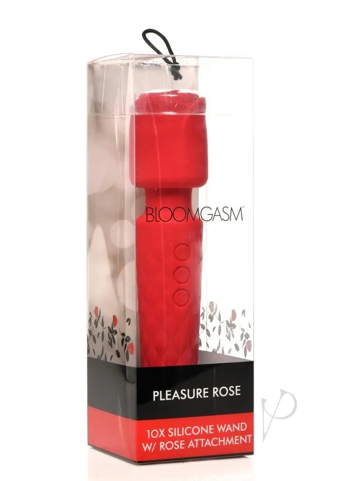 Female Sex Toys Bloomgasm Bloomgasm Pleasure Rose 10X Rechargeable Silicone Wand with Rose Attachment Red Female Sex Toys Bloomgasm Bloomgasm Pleasure Rose 10X Rechargeable Silicone Wand with Rose Attachment Red