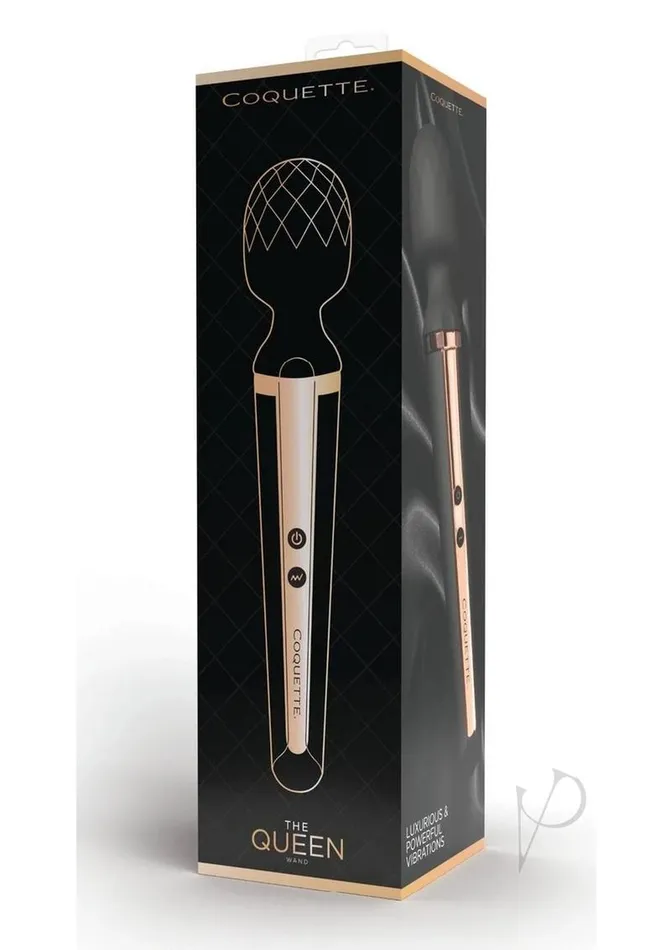 Female Sex Toys Coquette The Queen Wand Rechargeable Silicone Massager BlackGold Coquette Female Sex Toys Coquette The Queen Wand Rechargeable Silicone Massager BlackGold Coquette