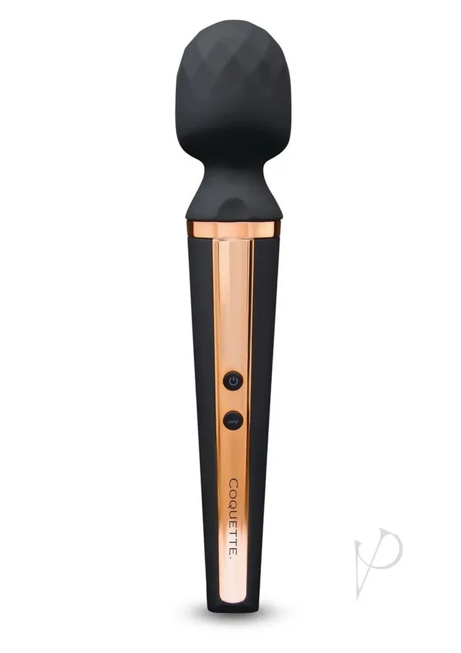 Female Sex Toys Coquette The Queen Wand Rechargeable Silicone Massager BlackGold Coquette Female Sex Toys Coquette The Queen Wand Rechargeable Silicone Massager BlackGold Coquette