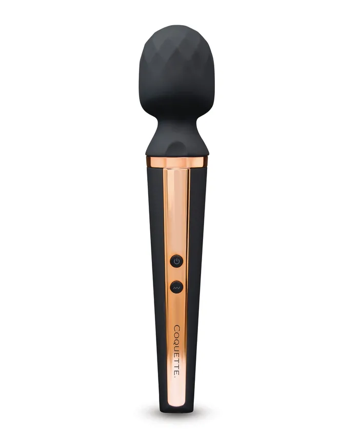 Female Sex Toys Coquette The Queen Wand Rechargeable Silicone Massager BlackGold Coquette Female Sex Toys Coquette The Queen Wand Rechargeable Silicone Massager BlackGold Coquette