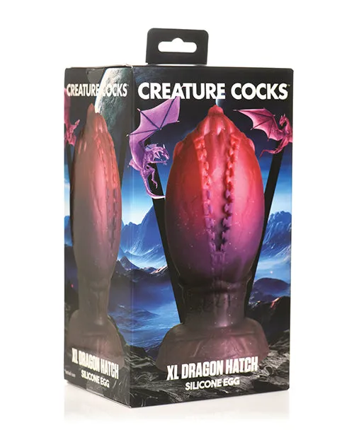 Female Sex Toys Creature Cocks Creature Cocks Dragon Hatch Silicone Egg XLarge Multicolor