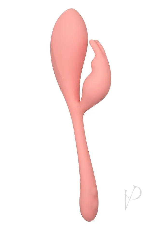 Female Sex Toys Elle Elle Liquid Silicone Bunny Rechargeable Vibrator Orange