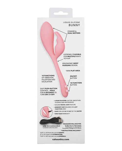 Female Sex Toys Elle Elle Liquid Silicone Bunny Rechargeable Vibrator Orange