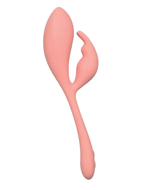 Female Sex Toys Elle Elle Liquid Silicone Bunny Rechargeable Vibrator Orange