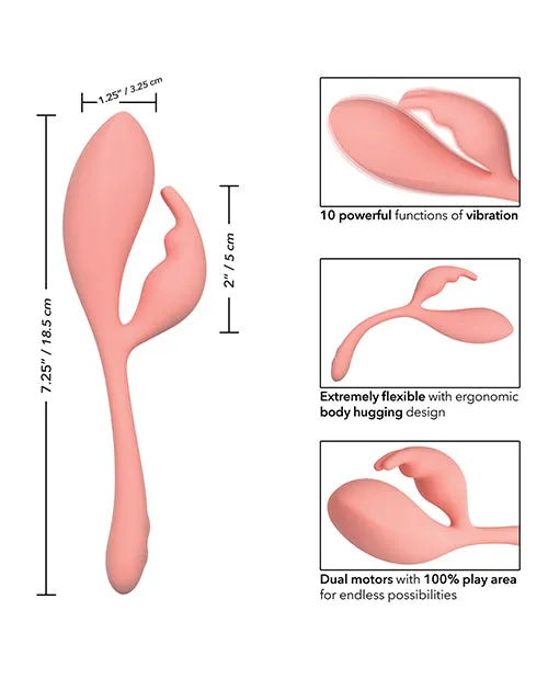 Female Sex Toys Elle Elle Liquid Silicone Bunny Rechargeable Vibrator Orange