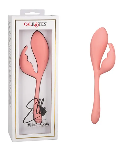 Female Sex Toys Elle Elle Liquid Silicone Bunny Rechargeable Vibrator Orange
