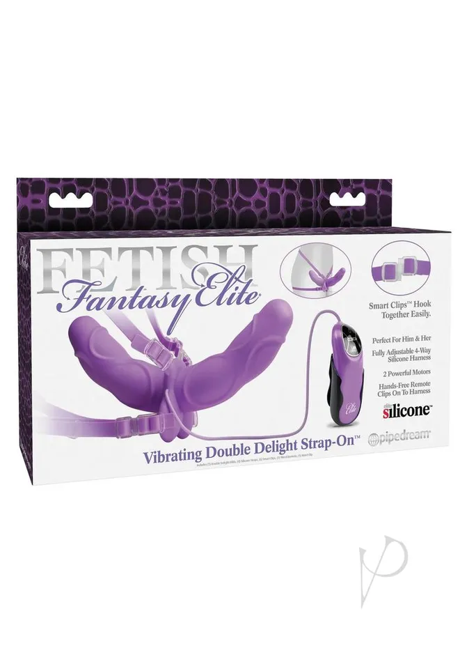 Female Sex Toys Fetish Fantasy Elite Vibrating Double Delight Strap On Silicone with Wired Remote Control 10in Purple Fetish Fantasy Elite Female Sex Toys Fetish Fantasy Elite Vibrating Double Delight Strap On Silicone with Wired Remote Control 10in Purple Fetish Fantasy Elite