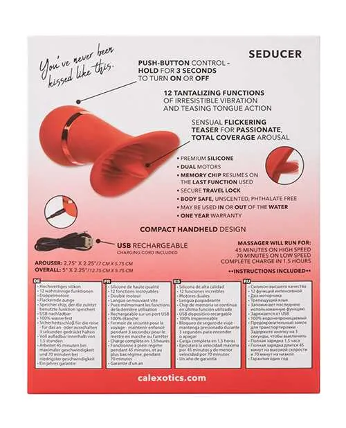 Female Sex Toys French Kiss Seducer Rechargeable Silicone Clitoral Stimulator Red French Kiss Female Sex Toys French Kiss Seducer Rechargeable Silicone Clitoral Stimulator Red French Kiss