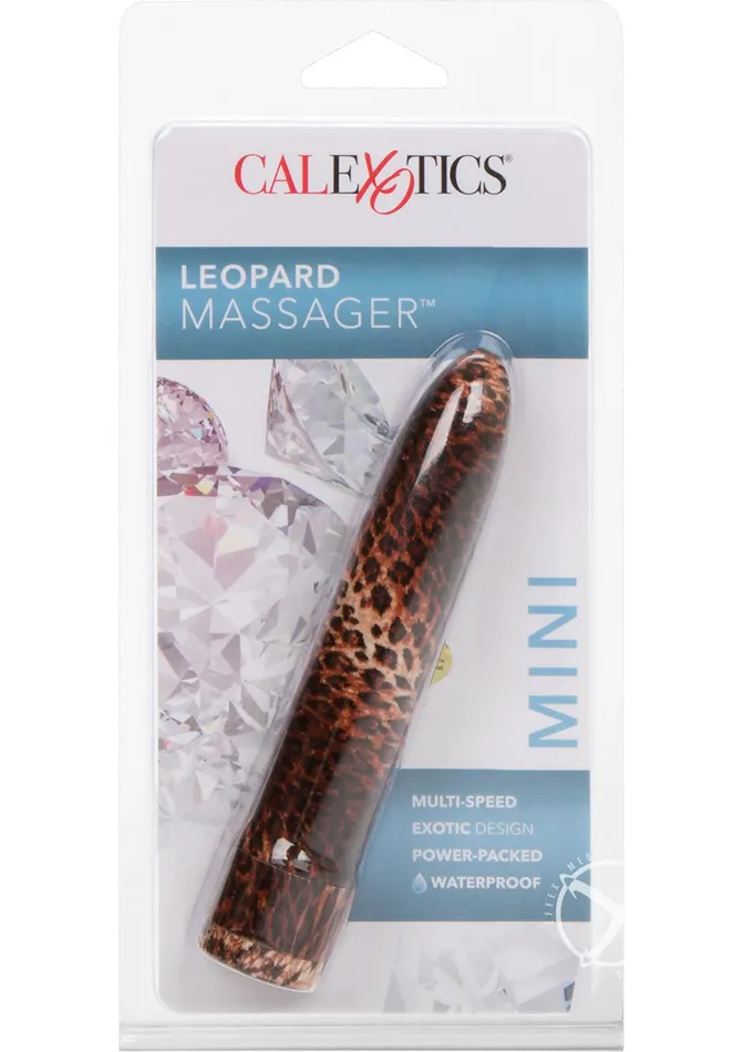 Female Sex Toys Hard Vibes Leopard Waterproof Mini Massager 45in Brown