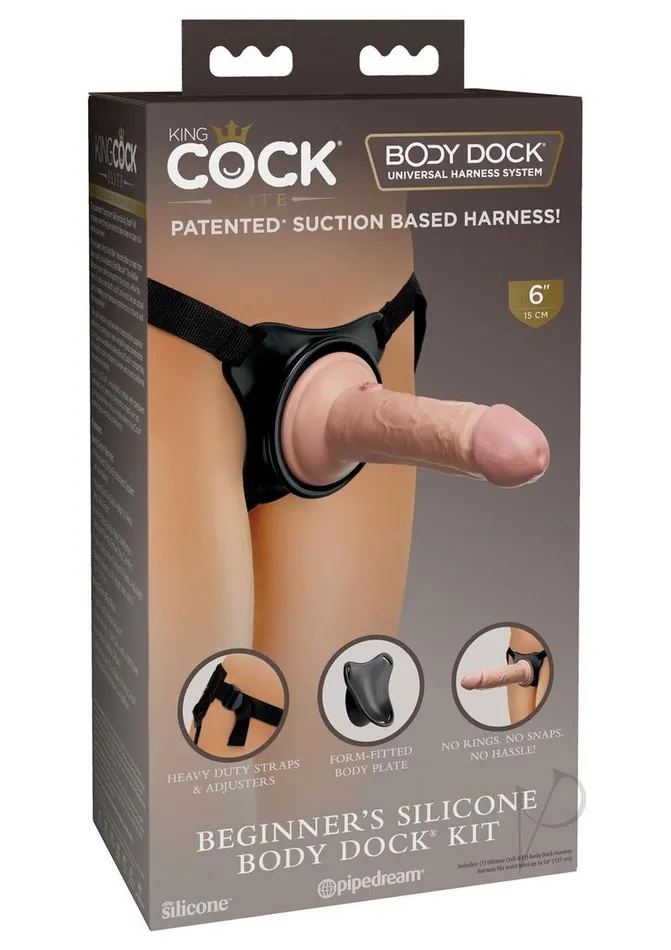 Female Sex Toys King Cock King Cock Beginners Silicone Body Dock Strapon Kit with Dildo 6in VanillaBlack Female Sex Toys King Cock King Cock Beginners Silicone Body Dock Strapon Kit with Dildo 6in VanillaBlack