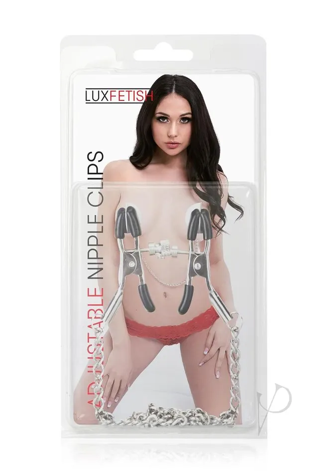 Female Sex Toys Lux Fetish Adjustable Steel Nipple Clips Lux Fetish