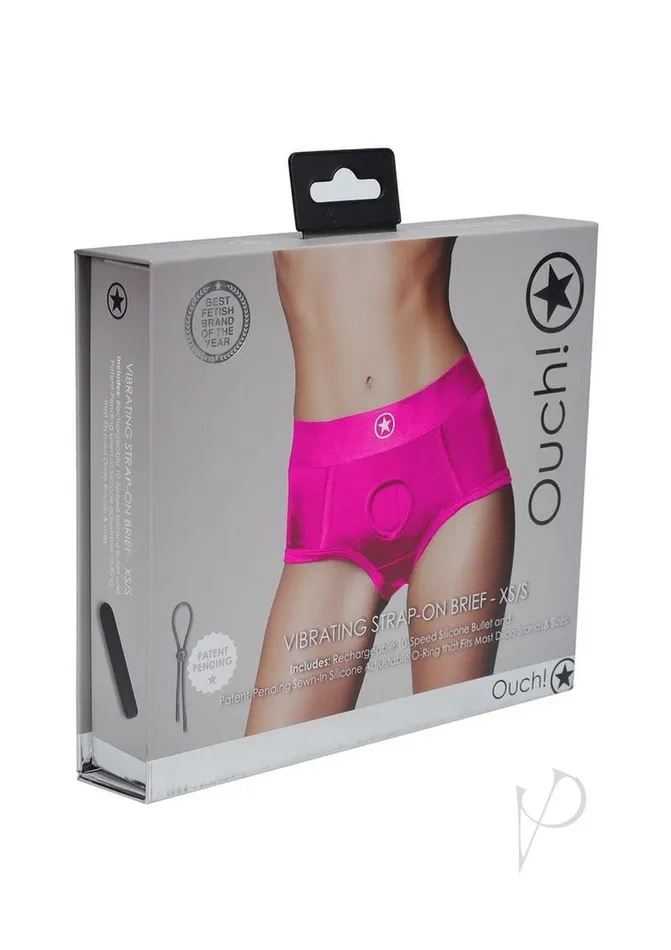 Female Sex Toys Ouch Ouch Vibrating StrapOn Brief with Rechargeable Bullet XSSM Pink Female Sex Toys Ouch Ouch Vibrating StrapOn Brief with Rechargeable Bullet XSSM Pink