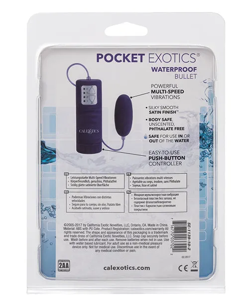 Female Sex Toys Pocket Exotics Pocket Exotics Waterproof Bullet with Wired Remote Control Purple Female Sex Toys Pocket Exotics Pocket Exotics Waterproof Bullet with Wired Remote Control Purple