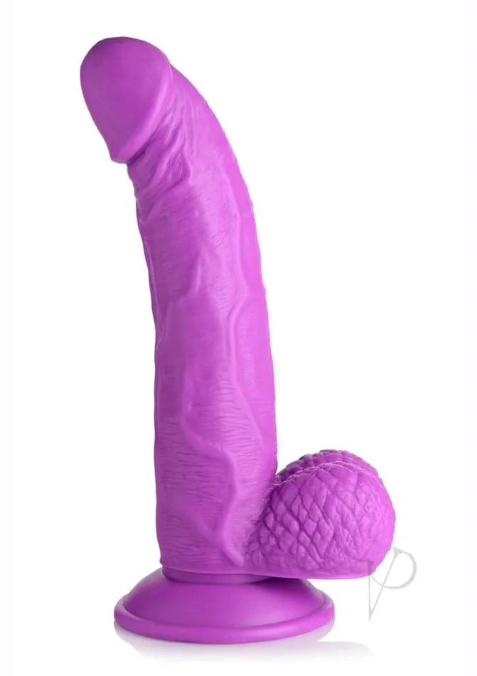 Female Sex Toys Pop Peckers Dildo with Balls 75in Purple Pop Peckers
