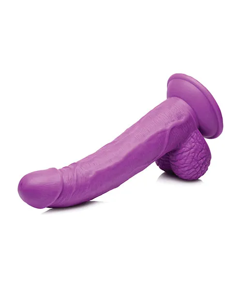 Female Sex Toys Pop Peckers Dildo with Balls 75in Purple Pop Peckers