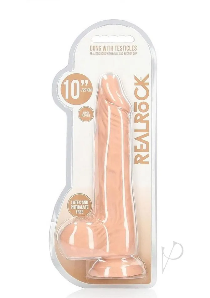 Female Sex Toys Real Rock RealRock Skin Realistic Dildo with Balls 10in Vanilla Female Sex Toys Real Rock RealRock Skin Realistic Dildo with Balls 10in Vanilla