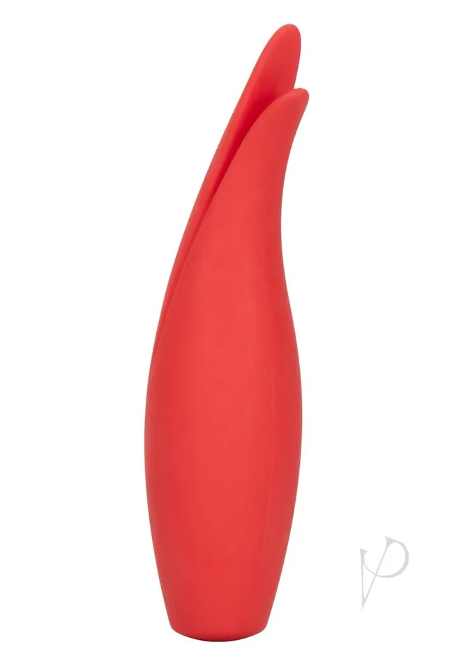 Female Sex Toys Red Hot Red Hot Sizzle Rechargeable Silicone Vibrator with Clitoral Stimulation Red