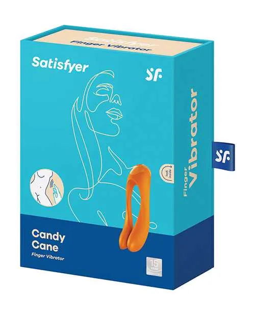 Female Sex Toys Satisfyer Satisfyer Candy Cane Silicone Rechargeable Mini Vibrator Orange Female Sex Toys Satisfyer Satisfyer Candy Cane Silicone Rechargeable Mini Vibrator Orange