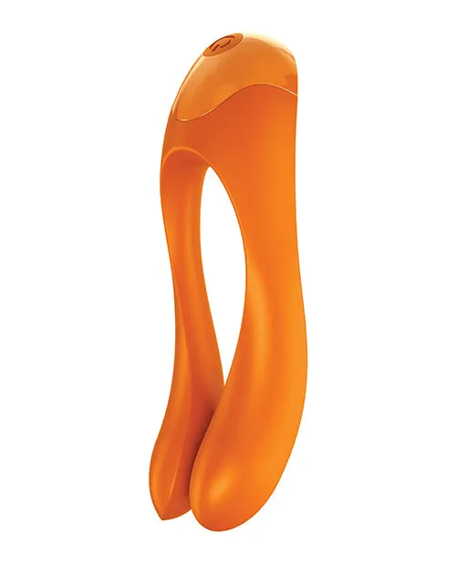 Female Sex Toys Satisfyer Satisfyer Candy Cane Silicone Rechargeable Mini Vibrator Orange Female Sex Toys Satisfyer Satisfyer Candy Cane Silicone Rechargeable Mini Vibrator Orange