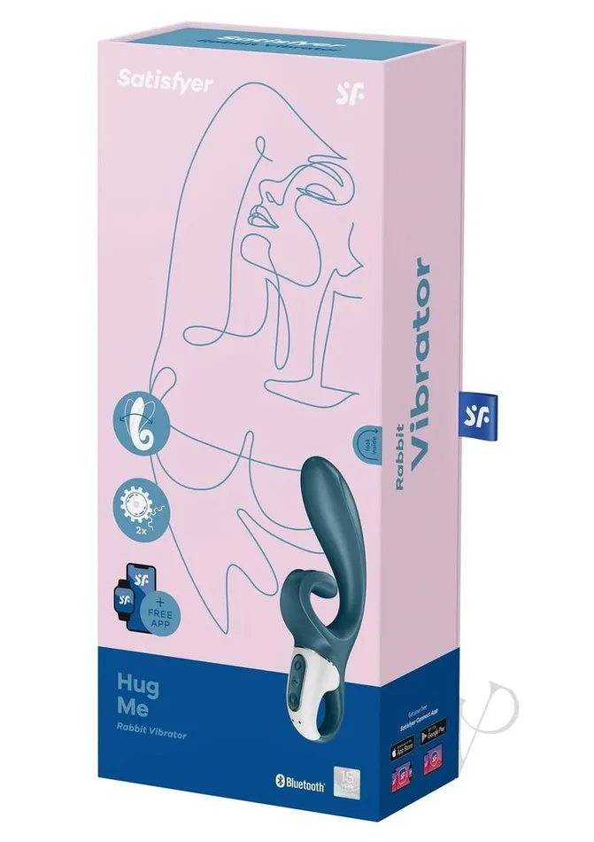Female Sex Toys Satisfyer Satisfyer Hug Me Rechargeable Silicone Vibrator with Clitoral Stimulation Grayblue Female Sex Toys Satisfyer Satisfyer Hug Me Rechargeable Silicone Vibrator with Clitoral Stimulation Grayblue