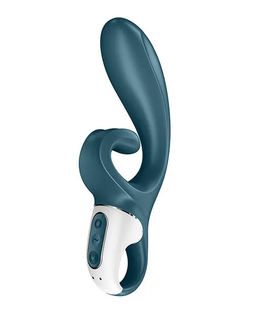 Female Sex Toys Satisfyer Satisfyer Hug Me Rechargeable Silicone Vibrator with Clitoral Stimulation Grayblue Female Sex Toys Satisfyer Satisfyer Hug Me Rechargeable Silicone Vibrator with Clitoral Stimulation Grayblue