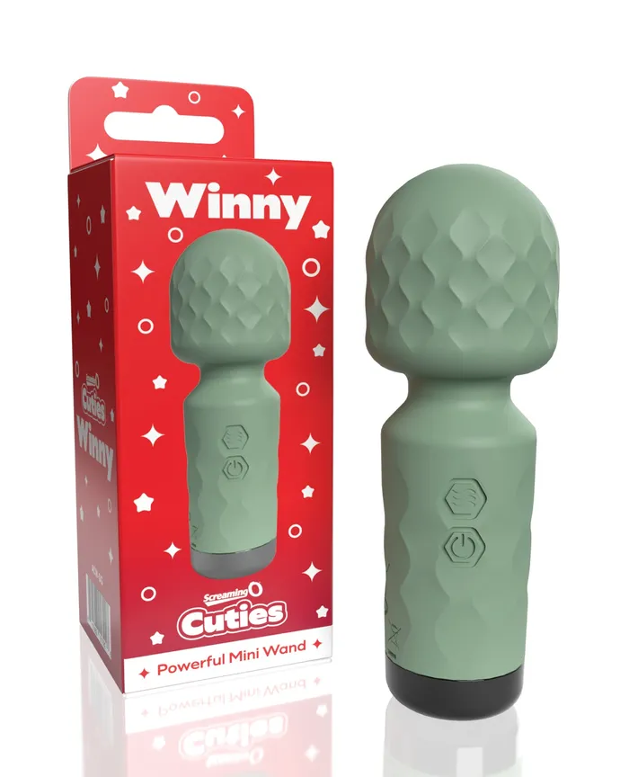 Female Sex Toys Screaming O Screaming O Cuties Winny Rechargeable Silicone Vibrating Mini Wand Sage Green Female Sex Toys Screaming O Screaming O Cuties Winny Rechargeable Silicone Vibrating Mini Wand Sage Green