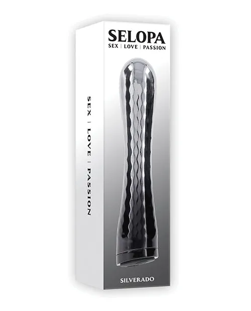 Female Sex Toys Selopa Selopa Silverado Rechargeable Silicone Vibrator Silver