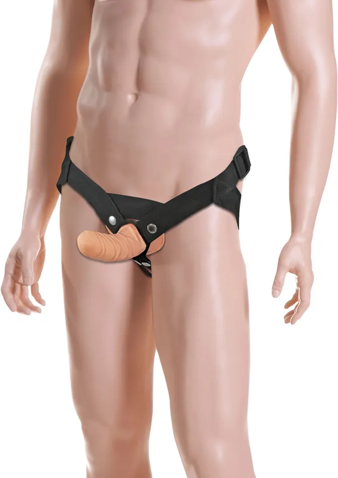 Female Sex Toys Sportsheets Sportsheets Everlaster Stud Hollow Dong With StrapOn Harness BlackVanilla