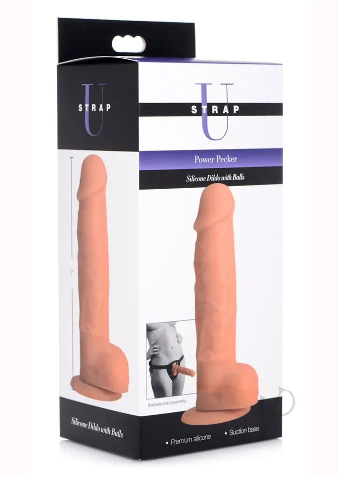 Female Sex Toys Strap U Strap U Silicone Dildo with Balls Vanilla