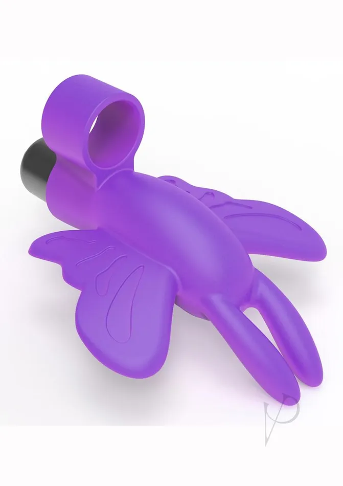 Female Sex Toys The 9s The 9s Flirt finger Silicone Butterfly Finger Vibrator Purple