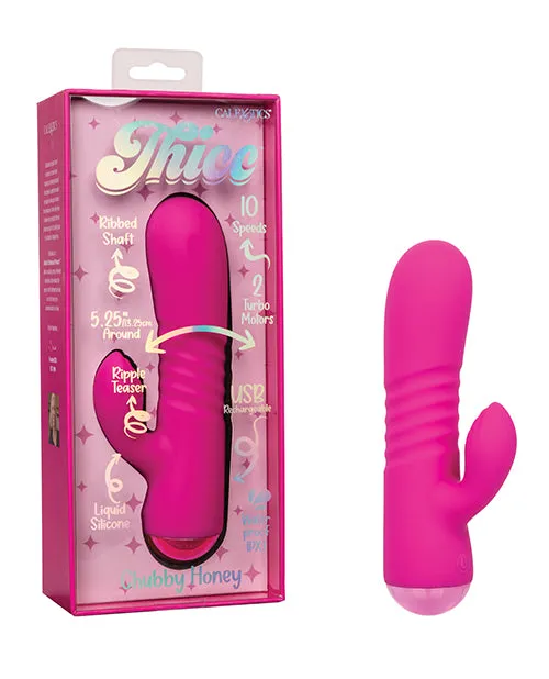 Female Sex Toys Thicc Thicc Chubby Honey Dual Motor Vibrator with Clitoral Stimulator Pink