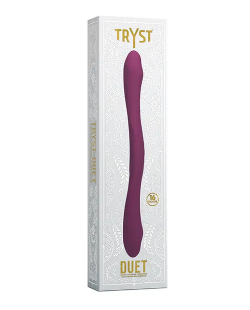 Female Sex Toys Tryst Tryst Duet Rechargeable Silicone Double End Vibrator with Remote Control Pink Female Sex Toys Tryst Tryst Duet Rechargeable Silicone Double End Vibrator with Remote Control Pink