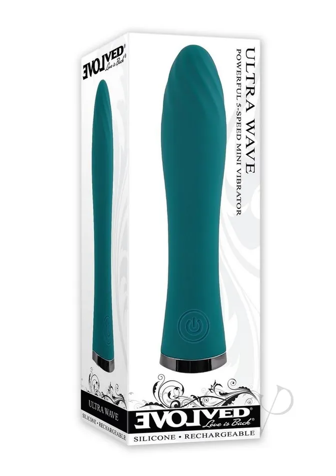 Female Sex Toys Ultra Wave Rechargeable Silicone Vibrator Teal Evolved