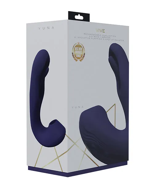 Female Sex Toys Vive By Shots Vive YUNA Rechargeable Silicone Triple Motor Air Wave Vibrator with GSpot Flapping Stimulation Vibrator Purple Female Sex Toys Vive By Shots Vive YUNA Rechargeable Silicone Triple Motor Air Wave Vibrator with GSpot Flapping Stimulation Vibrator Purple