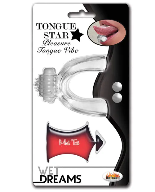 Female Sex Toys Wet Dreams Tongue Star Pleasure Tongue Vibrator Clear