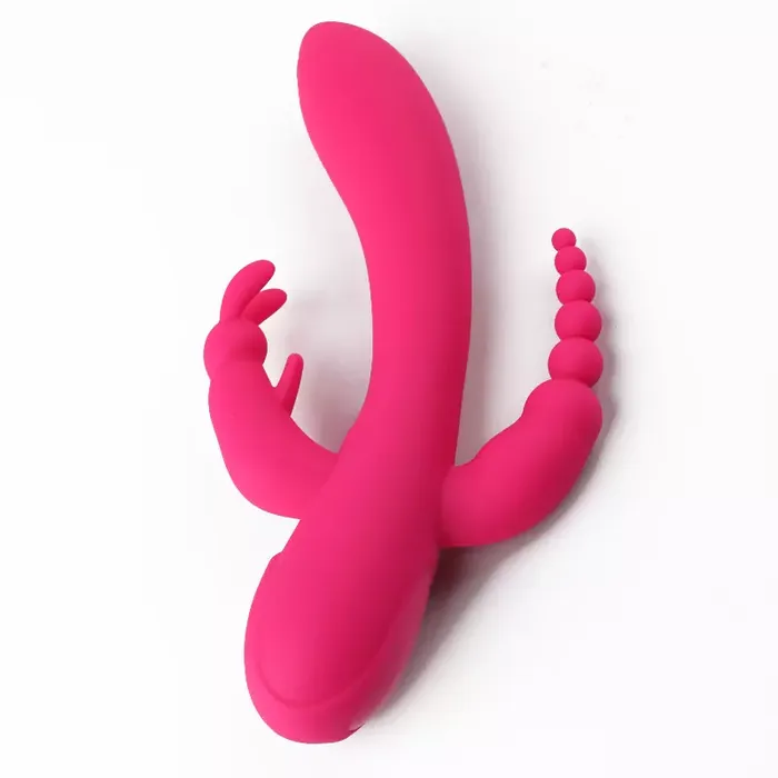 Female Sex Toys Wild Night Fantasies Luxury Double Penetration Beaded Rabbit Vibrator