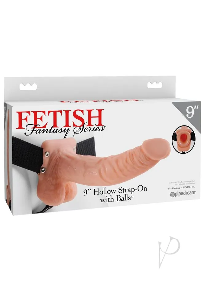 Fetish Fantasy Series Female Sex Toys Fetish Fantasy Series Hollow StrapOn Dildo with Balls and Stretchy Harness 9in Vanilla Fetish Fantasy Series Female Sex Toys Fetish Fantasy Series Hollow StrapOn Dildo with Balls and Stretchy Harness 9in Vanilla