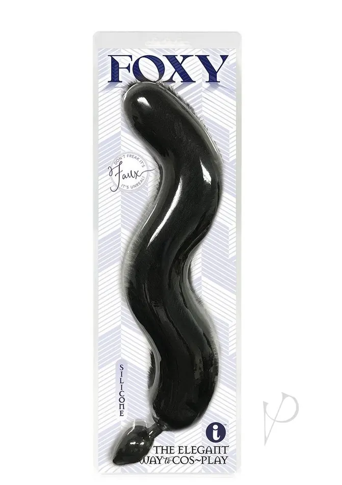Foxy Foxy Silicone Fox Tail Butt Plug Black Anal