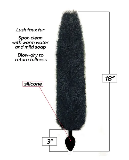 Foxy Foxy Silicone Fox Tail Butt Plug Black Anal Foxy Foxy Silicone Fox Tail Butt Plug Black Anal