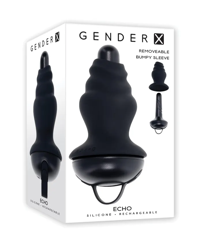 Gender X Echo Rechargeable Silicone Vibrator with Removable Sleeve Black Gender X Female Sex Toys Gender X Echo Rechargeable Silicone Vibrator with Removable Sleeve Black Gender X Female Sex Toys