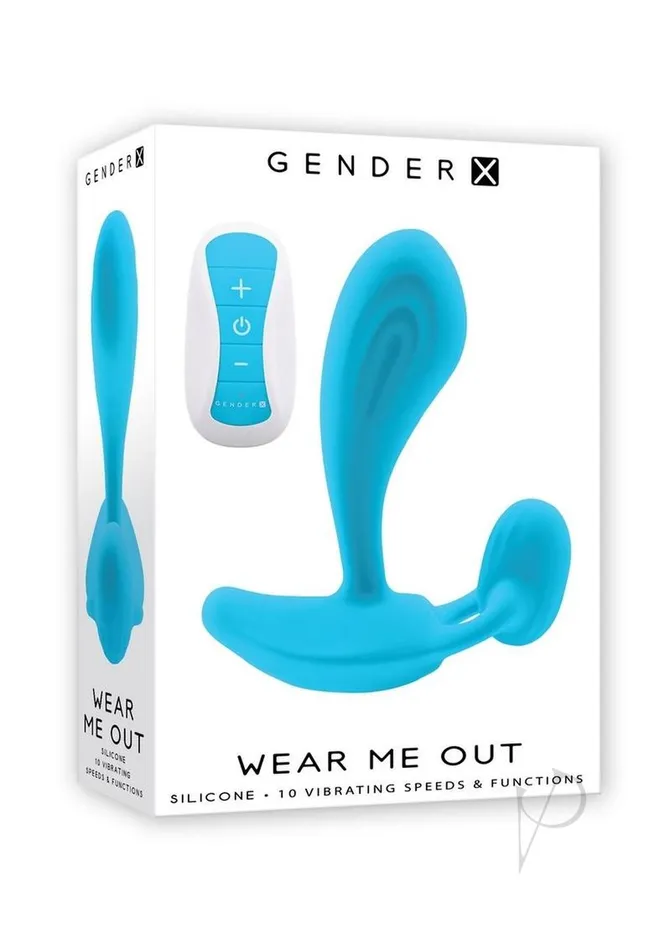 Gender X Wear Me Out Rechargeable Silicone Panty Vibe with Remote Control Blue Gender X Female Sex Toys Gender X Wear Me Out Rechargeable Silicone Panty Vibe with Remote Control Blue Gender X Female Sex Toys