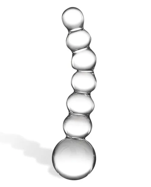 Glas Curved Beaded Glass Dildo 5in Clear Glas Dildos Glas Curved Beaded Glass Dildo 5in Clear Glas Dildos