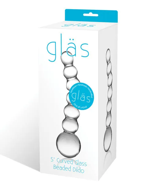 Glas Curved Beaded Glass Dildo 5in Clear Glas Dildos Glas Curved Beaded Glass Dildo 5in Clear Glas Dildos