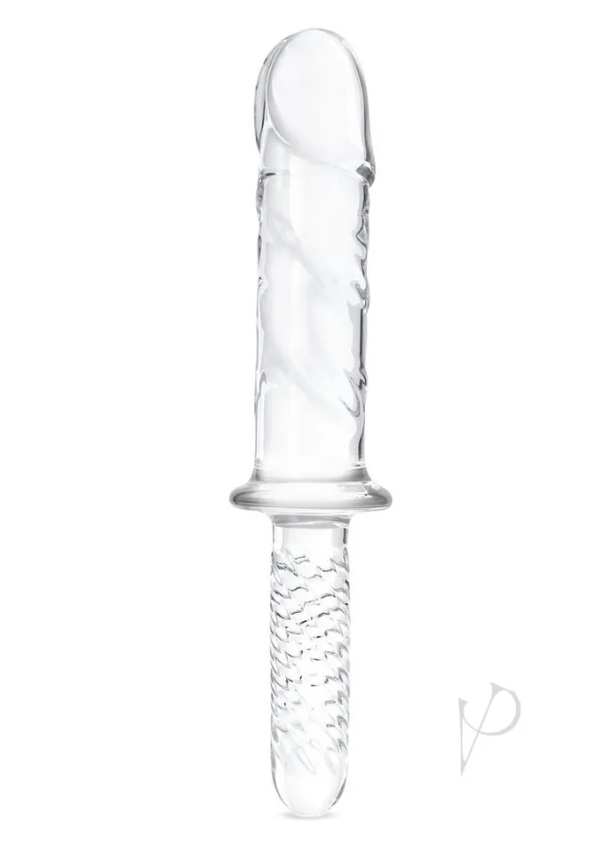 Glas Girthy Glass Cock Double Ended with Handle 11in Clear Glas Dildos Glas Girthy Glass Cock Double Ended with Handle 11in Clear Glas Dildos