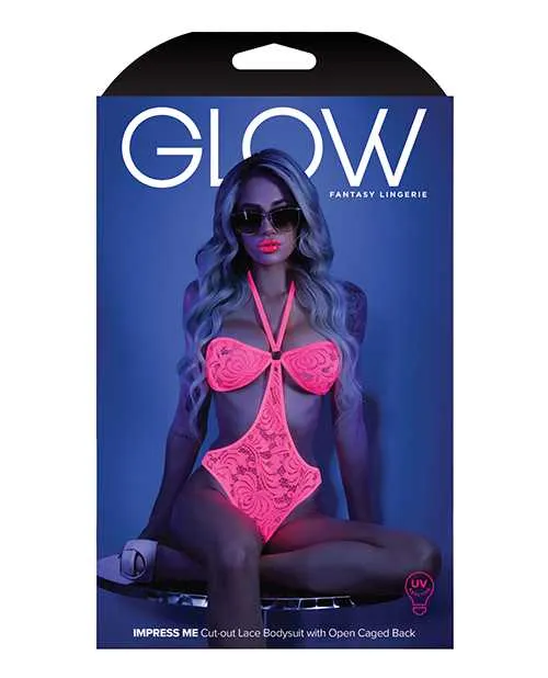 Glow By Fantasy Lingerie Dildos Glow Black Light Halter Bodysuit wOpen Sides Neon Pink ML Glow By Fantasy Lingerie Dildos Glow Black Light Halter Bodysuit wOpen Sides Neon Pink ML